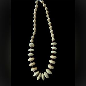 Vintage Beige and Brown Beaded Necklace